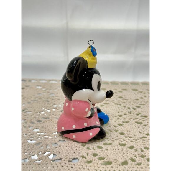 Schmid vintage Minnie Mouse ornament pink dress-Slightly Used 3”. Pretty! - Picture 4 of 6